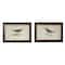 Black Wood Farmhouse Cottage Birds Wall Art Set